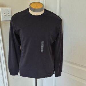 Uniqlo Men's Black Crewneck Long Sleeves T-Shirt